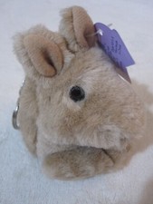 Plush Bean Bag/Beanie Puffkins ARMOUR Armadillo Keychain Key Ring 6645-K Swibco