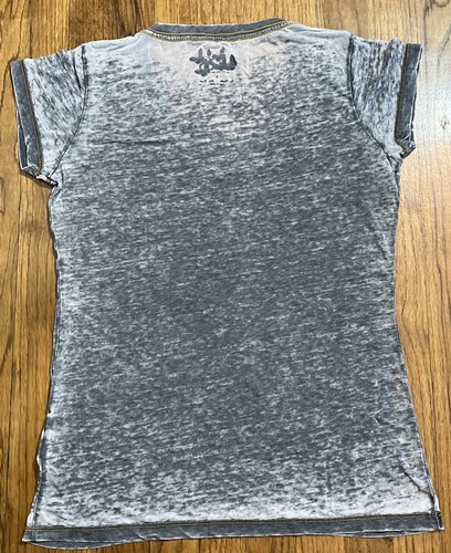 TOUCH BY ALYSSA MILANO PITTSBURGH STEELERS RHINESTONE THIN V-NECK TEE SHIRT SZ L - Picture 7 of 7