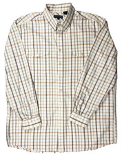 Roper Mens XL Button Down L/S Casual Shirt White  Grey Striped Western Cotton