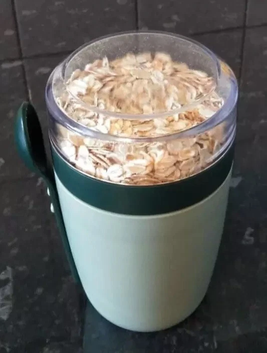 JOGHURTBECHER TO GO EDEL MÜSLIBECHER RESERVOIR LÖFFEL KINDERGARTEN SCHULE BÜRO - Bild 4 von 4