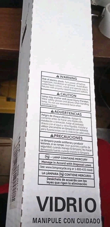 6 GE Warm White Medium Bi-pin t12 Fluorescent Light Bulb F20T12kBERVL-LTP - Image 3 of 4