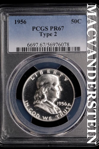 1956 Franklin Half Dollar-PCGS PR 67 Type 2 Ch Gem Proof No Reserve #SLL491