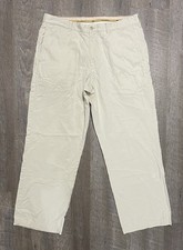 Tommy Bahama Khaki Pants 34x34 Beige Tencel Lyocell Chino 5 Pocket Flat Front