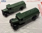(2) VINTAGE DINKY TOYS MECCANO #25d CASTROL PETROL TANK WAGON ORIGINAL
