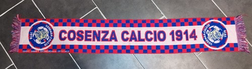 Fanschal / Schal Cosenza Calcio Rot Blau Tifosi Italien Rarität