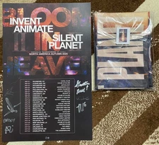 Silent Planet & Invent Animate VIP SIGNED 2025 Tour Poster with Flag