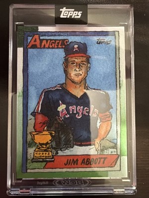 Jim Abbott 2025 Topps Shoebox Treasures Andy Friedman Encased Canvas Stock #77