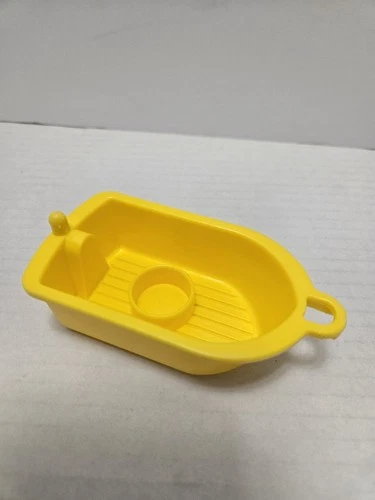 Vintage Fisher-Price Little People Rare Yellow Rowboat HTF Marina