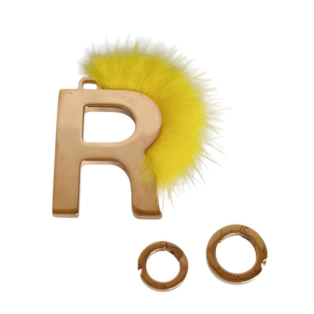 FENDI ABCLICK Initial Charm R Gold Yellow Metal W… - image 3