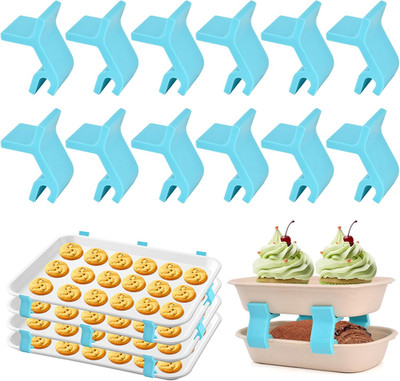 12Pcs Baking Sheet Stackers Reusable Baking Tray Stacker Space-Saving Reusable S