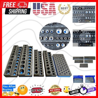 ToolGear Socket Organizer - Easy to Read Size labels. Holds 80 sockets,50 hex...