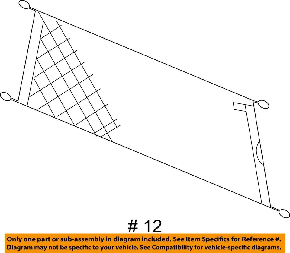 适合 2007 - 2008 雪佛兰 MALIBU NET ASM CONVENIENCE * 黑色 15899372 - 全新 原始设备制造商 — 第 3/3 张图片