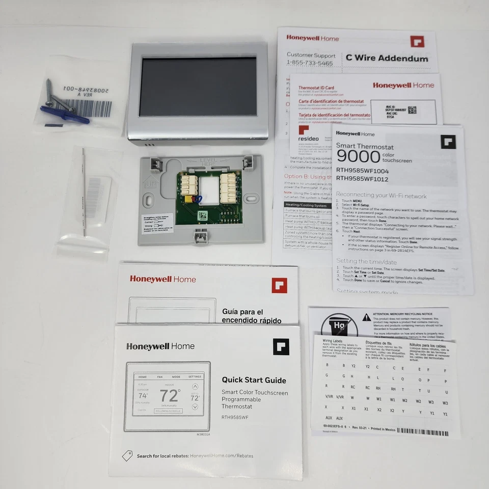 Termostato programável cor inteligente Honeywell RTH9585WF cinza - Imagem 2 de 4