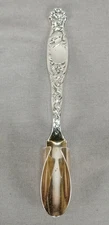 Antique Whiting Heraldic Pattern Gold Washed Sterling Silver Cheese Scoop