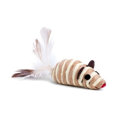 Petface Sisal Maus Katzenspielzeug mit Katzenminze und Federschwanz spielen