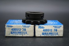 Two 2 Martin 40BS12 7/8 Bored to Size Sprocket 40, 12 Teeth, 7/8" Bore NEW
