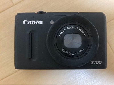 Canon Digital Camera PowerShot S100 Black 12.1 MP W/Charger