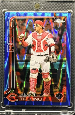 #ad #ad 2025 Topps Chrome Update Jose Trevino Blue Lava Refractor 150 #USC2 Reds $4.95