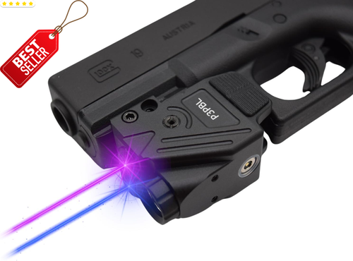 Tactical Laser Flashlight 700LM Purple/Blue Strobe Rail Mount Glock Sig US - Picture 7 of 12
