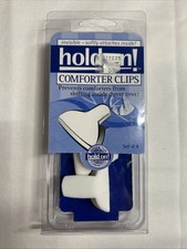 Hold On Duvet Comforter Clips Set 2 Holders OPEN BOX Prevent Shifting Duvet