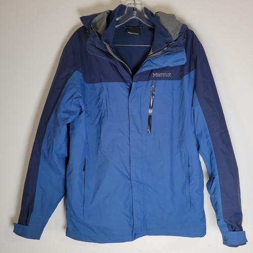 Mens Marmot Bastione Component 3-in-1 Jacket Royal Blue/ Navy with Liner Size M - Picture 1 of 12