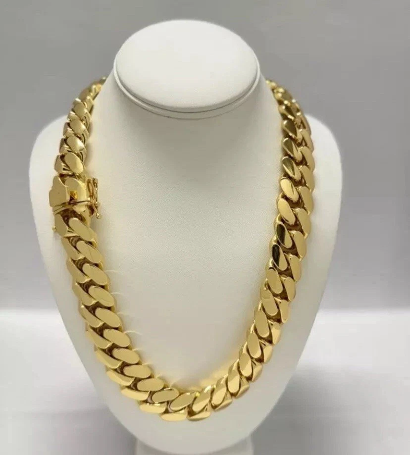 Miami Chain Miami Gold Cuban Link Gold Plated Stainless Steel 20mm - 24inch - Image 2 of 2