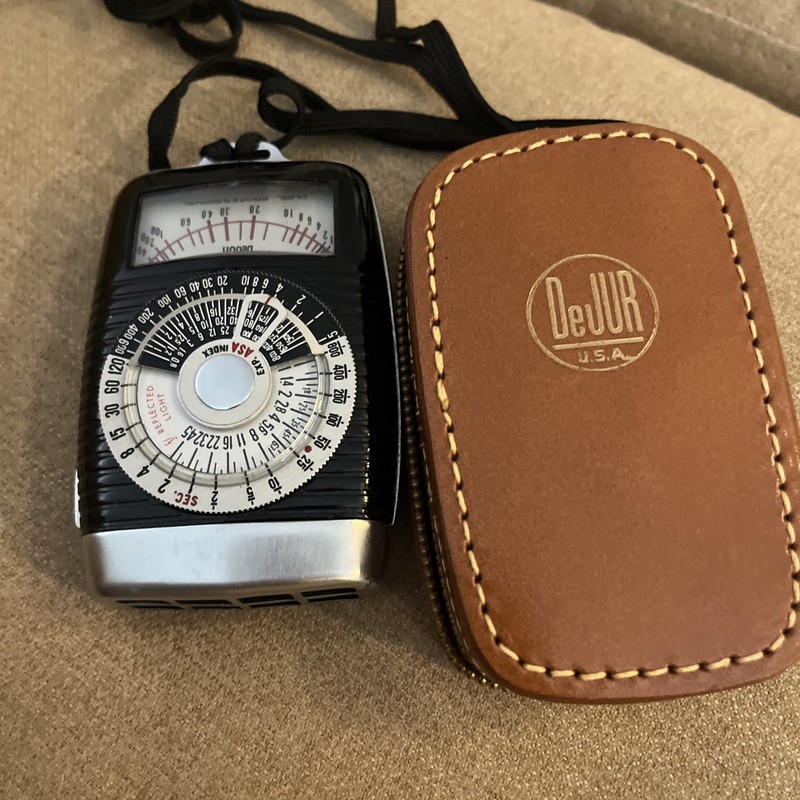Vintage DeJur Amsco Dual Professional Light Meter Photo Exposure In Case