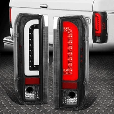[3D LED NEON TUBE BAR]FOR 90-97 FORD F150 F250 F350 TAIL LIGHT BRAKE LAMP BLACK
