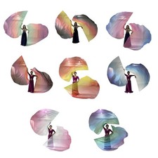 2Pcs Praise Dance Worship Flags Praise Church Flags with Scalable Rod for Adults