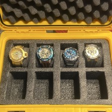 Invicta Men's Chronograph Wristwatch Set of 4, 500M, Exhibition Case, Box