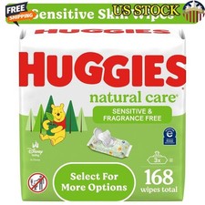 Natural Care Baby Wipes Unscented Hypoallergenic Aloe Vitamin E 3 Pack 168 Ct US