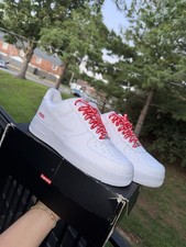 Nike Air Force 1 x Supreme Low Box Logo - White for Sale