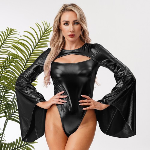 Sexy Disfraz de Leotardo para Mujer Mono Hueco Tema Fiesta Body Corte Alto - Imagen 54 de 72