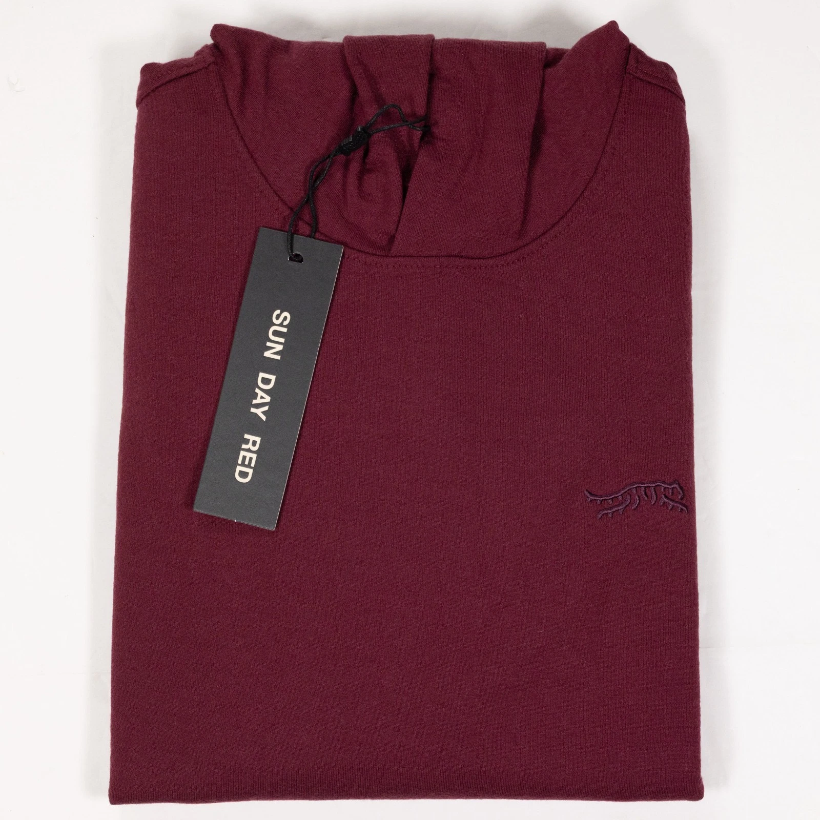 Sun Day Red Montauk Merino Wool Blend Hoodie Burgundy Men’s M NWT