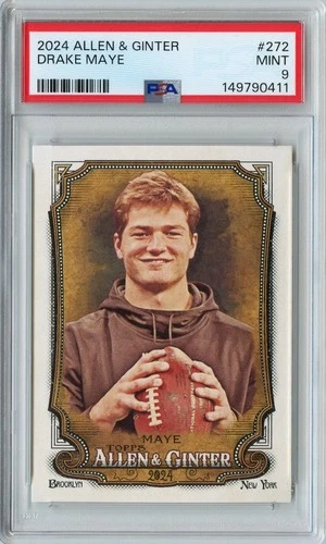 2024 Topps Allen & Ginter Drake Maye ROOKIE RC #272 PSA 9 Mint PATRIOTS