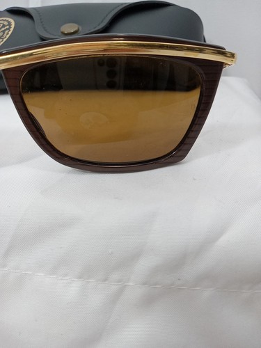Occhiali da sole Ray-ban vintage B&L Olympian 2 marrone perlato lenti rettangolari B15 - Foto 4 di 17