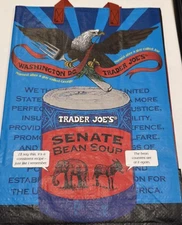 1 Washington DC Trader Joe's & Everyday Reusable Shopping Tote Bag 6 Gallon NWT