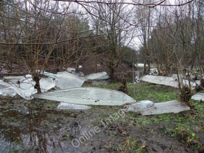 Photo 6x4 Ice floes, Riverview An Oghmagh Pictured along the Camowen c2010