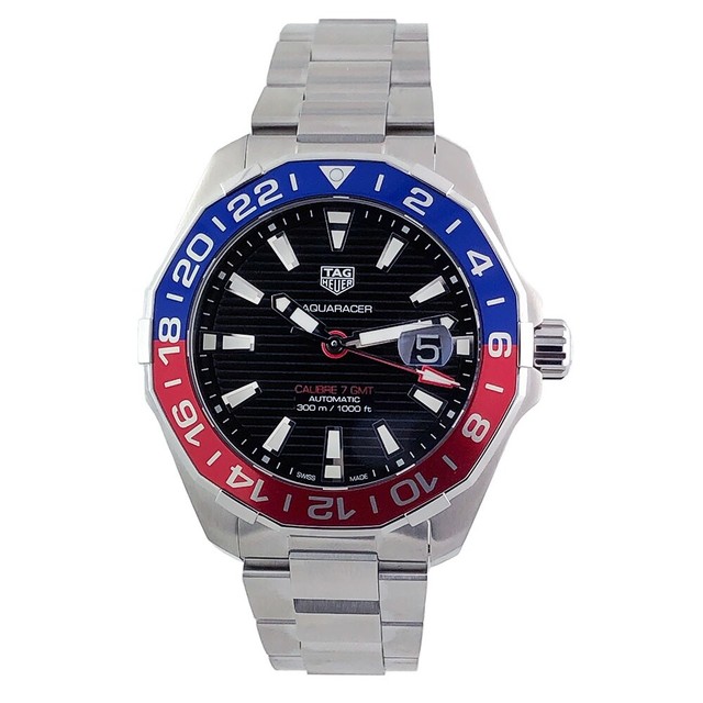 TAG HEUER WAY201F.BA0927 Aquaracer Automatic 43mm GMT PEPSI | eBay