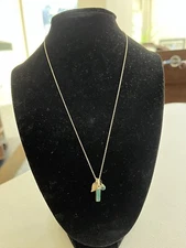 Women Fashion Jewelry Sterling Silver Blue Gem Stamped 925 Necklace Accessories