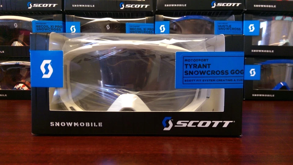 Gafas de nieve Scott Tyrant Snowcross blancas con lente cromada plateada 227389-0002015 Foto 2 de 4