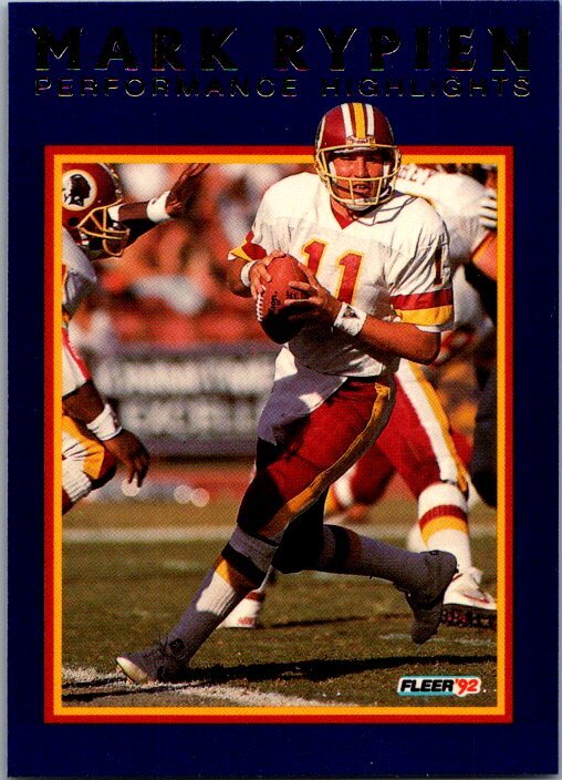 1992 Fleer #5 Mark Rypien Mark Rypien: Performance Highlights