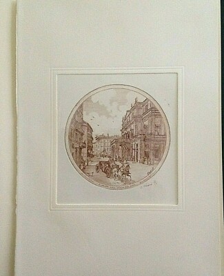 V.VIVIANI Il Teatro alla Scala in 1852 original ENGRAVING dry tip 28x42 