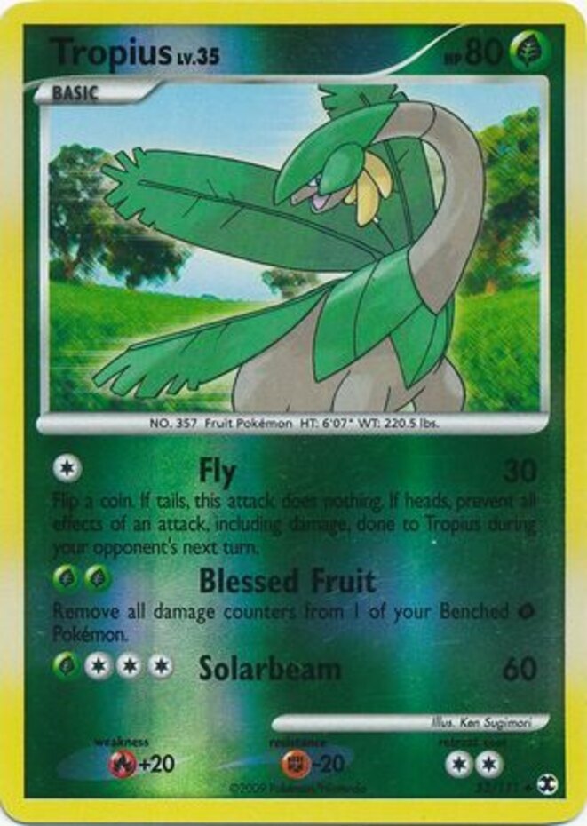 Tropius - 52/111 - Uncommon - Reverse Holo LP, English Pokemon Rising Rivals
