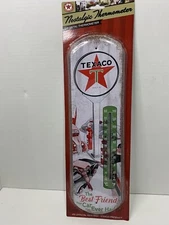 Texaco Gas Indoor Outdoor Metal Tin Thermometer Nostalgic 17 X 5 Inches 