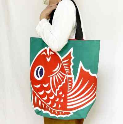 Japanese culture Tairyo-bata Big-catch flag Tote bag Colorful and fun bags #413