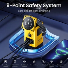 140W Omni Desktop Charger, Mega Charging Hub, Fast Charge, Yellow