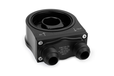 Oil Filter Sandwich Plate with Thermostat for Oil Coolers, -10AN Male Ports, ...