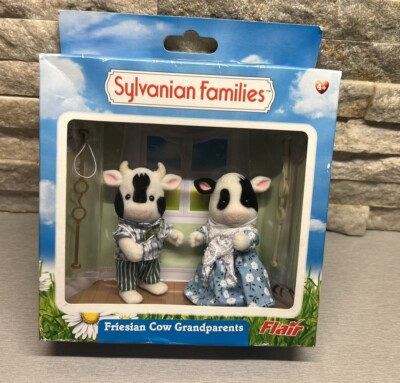 Sylvanian Families Hahnenfuß Friesenkuh Familie Großeltern Calico Critter NEU