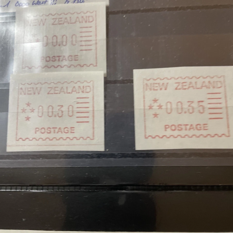 Nueva Zelanda ATM Colección Nº 1 Impresión Cero, FDC, Juego MNH 24-30-35 y 3 - Imagen 4 de 4